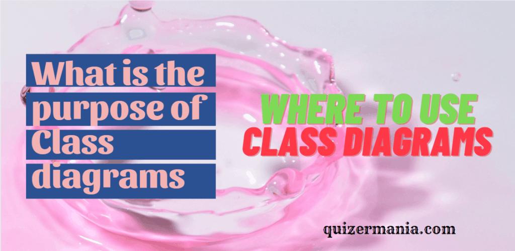 What is the purpose of class diagram
