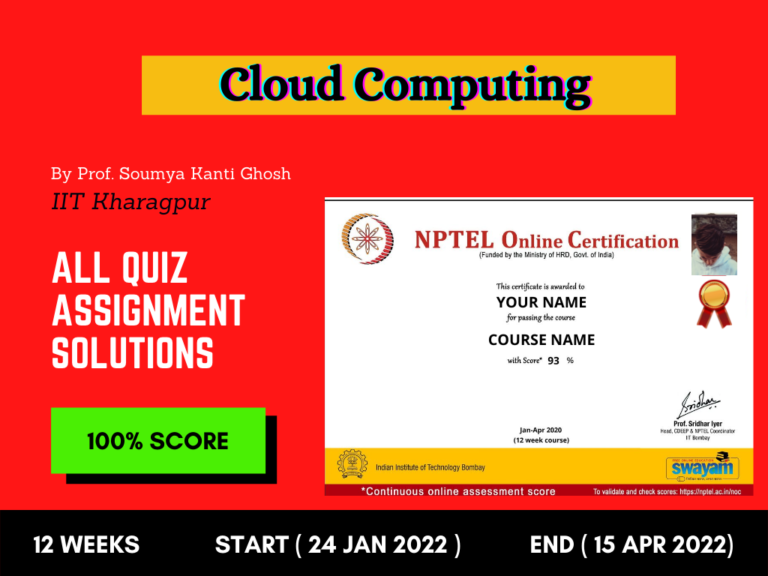 nptel cloud computing assignment 10 answers 2022