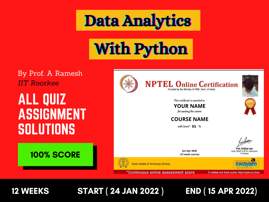 Data Analytics With Python NPTEL