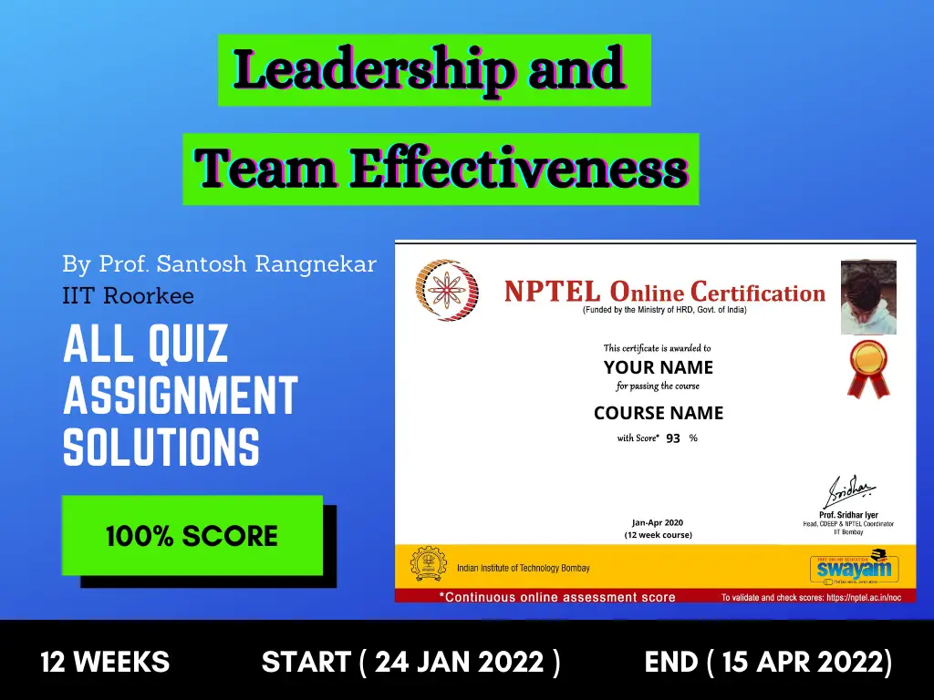 Leadership and Team Effectiveness