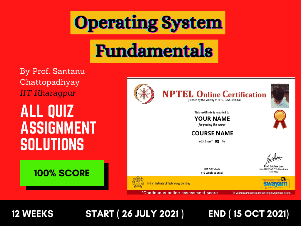 Operating System Fundamentals NPTEL
