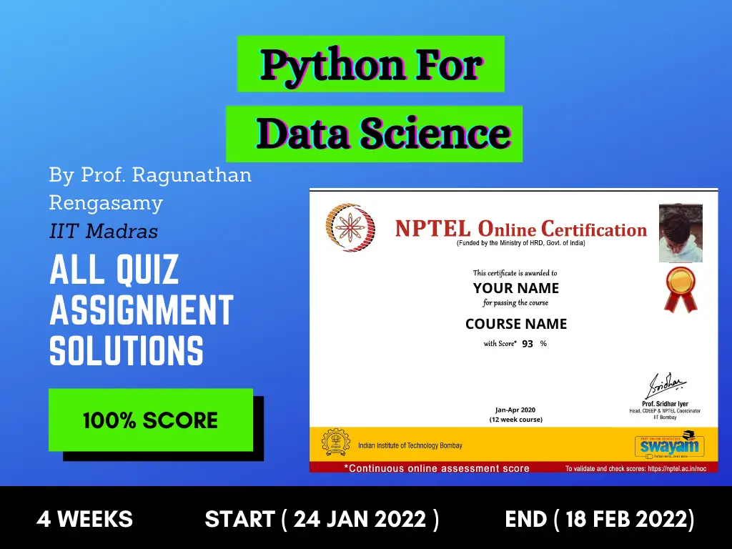 Python For Data Science NPTEL