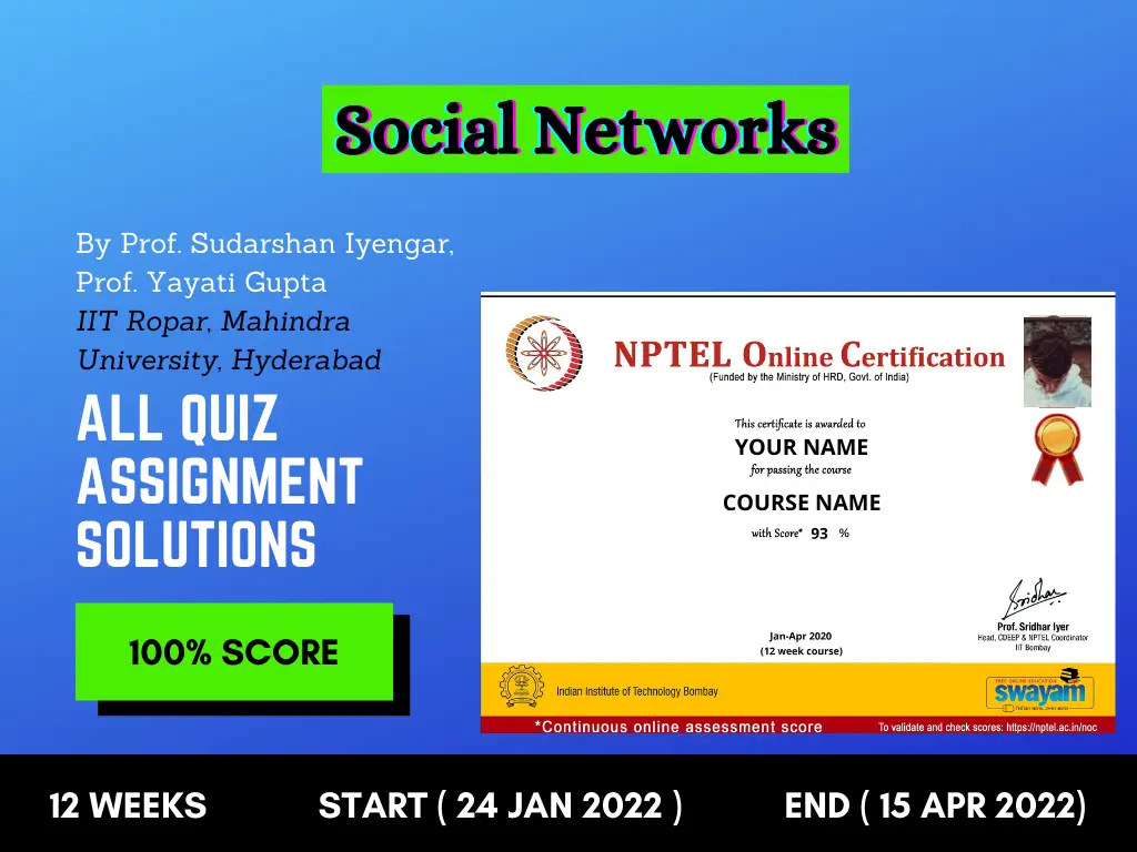 Social Networks NPTEL