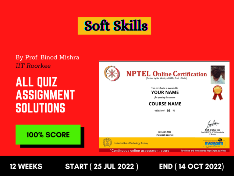 nptel soft skills assignment 4 answers 2022