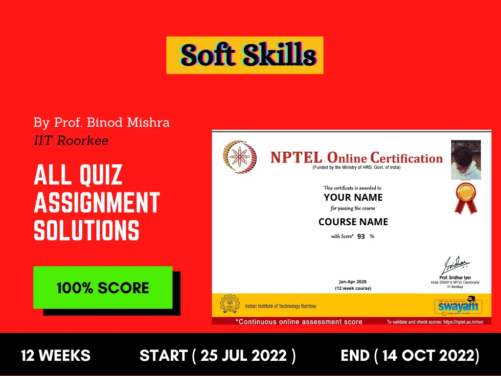 soft skills development nptel Week 1 answers